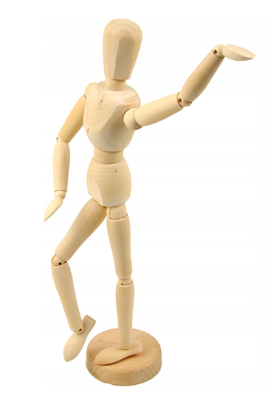 Manekin drewniany 30 cm – model postaci do rysunku i szkicu