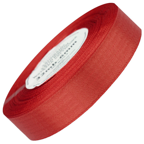 Wstążka satynowa czerwona 25mm - 32mb