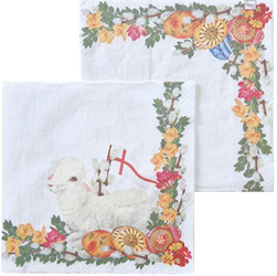 Serwetka do Decoupage 33x33cm - Baranek wielkanocny