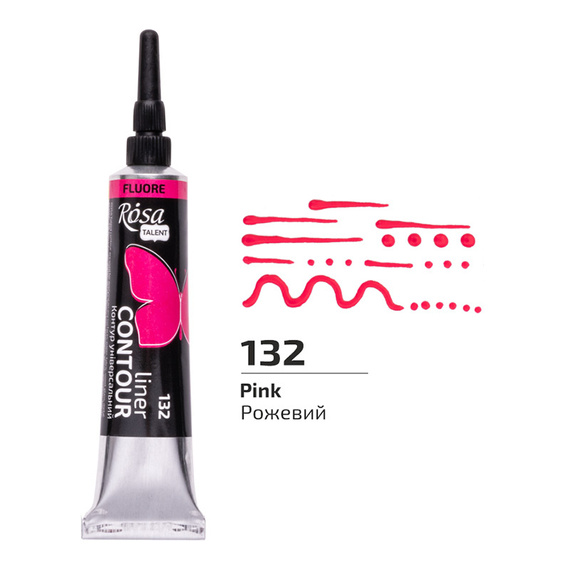 Farba akrylowa konturowa Rosa Talent 20ml Fluorescencyjna Różowa
