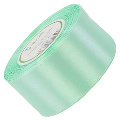 Wstążka satynowa seledynowy miętowy 50mm - 32m