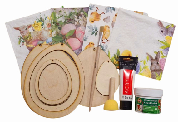 Zestaw startowy do decoupage Wielkanocny 12 elementów