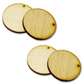 Drewniane koło zawieszka kolczyki 4 szt. 3cm Decor