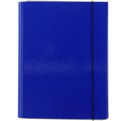 Teczka z szerokim grzbietem na gumkę VauPe niebieska skrzydłowa A4