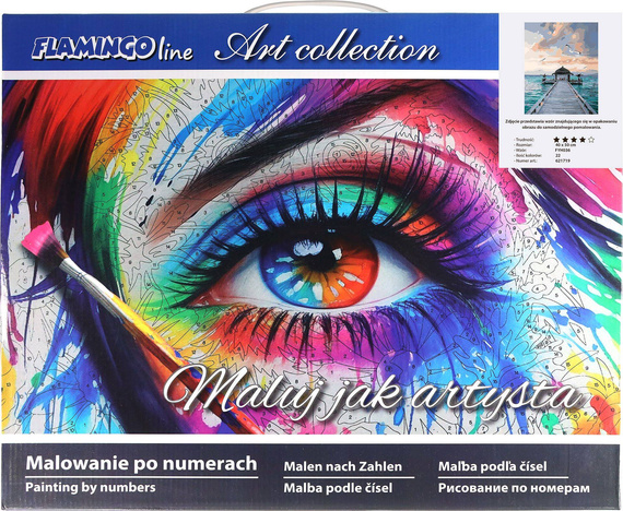 Malowanie po numerach 40x50cm Pomost nad morzem - Zestaw na ramie