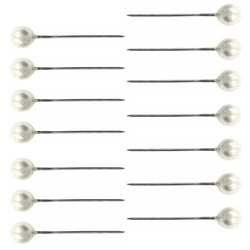 Szpilki dekoracyjne perełka 22mm - 100 sztuk Perłowe