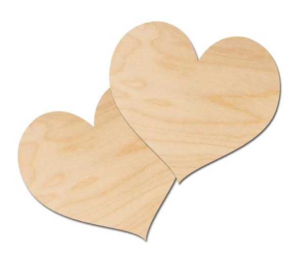 Drewniane serca 5cm serce komplet 2szt. Decor
