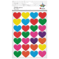 Naklejki papierowe samoprzylepne serca 56szt mix kolorów