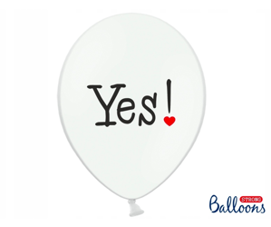 Balon z napisem Yes! 1 szt.