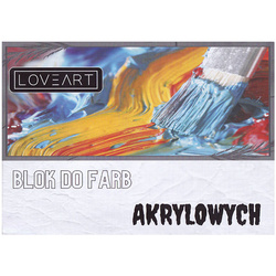 Blok do farb akrylowych Loveart 230g - format A3