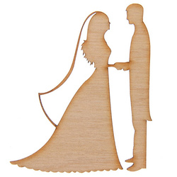 Drewniana młoda para, ślub, wesele, zakochani Deco 3