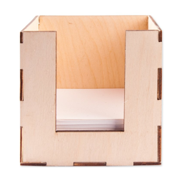 Drewniany pojemnik pudełko na karteczki 10x10cm decoupage Decor