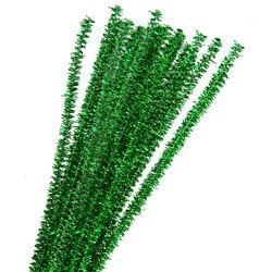 Druciki kreatywne brokatowe zielone - 40szt