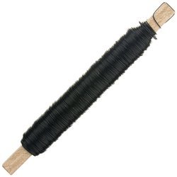 Drut florystyczny na patyku - Czarny 0,5mm 100g