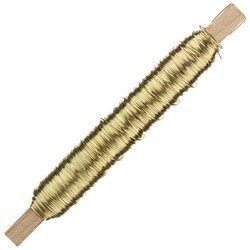 Drut florystyczny na patyku - Złoty 0,5mm 100g