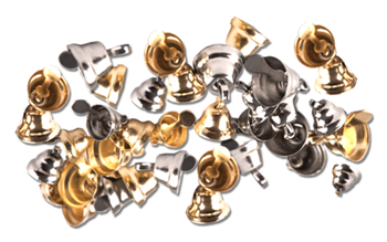 Dzwoneczki metalowe złote i srebrne 30szt