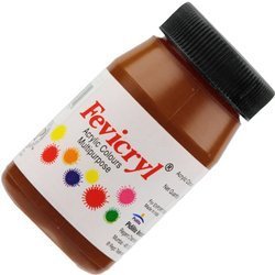 Farba akrylowa 50 ml do tkanin i drewna Fevicryl - 01 Burnt sienna - brązowa