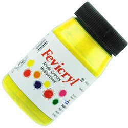 Farba akrylowa 50 ml do tkanin i drewna Fevicryl - 11 lemon yellow - żółta