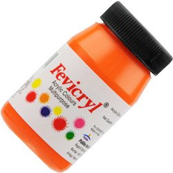 Farba akrylowa 50 ml do tkanin i drewna Fevicryl - 17 orange - pomarańczowa