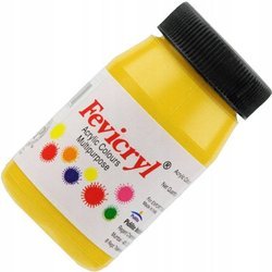 Farba akrylowa 50 ml do tkanin i drewna Fevicryl - Chrome yellow - żółta
