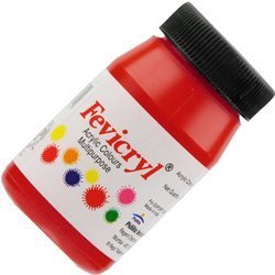 Farba akrylowa 50 ml do tkanin i drewna Fevicryl - Crimson - czerwona