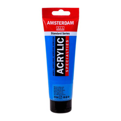 Farba akrylowa Talens Amsterdam - 120 ml - 834 Metallic Blue