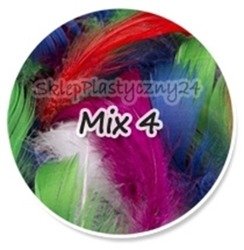 Piórka  dekoracyjne 10g - mix 4