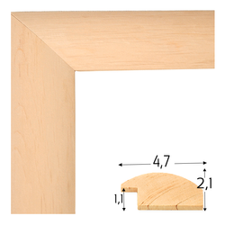 Rama H drewniana owalna 24x30 cm