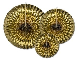 Rozety dekoracyjne złote - 3 szt