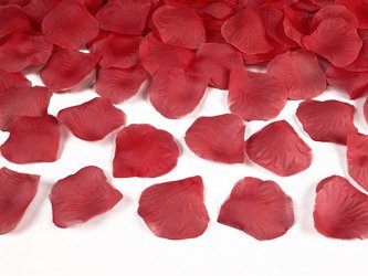 Sztuczne płatki róż ślub wesele konfetti 100 szt czerwone (007)
