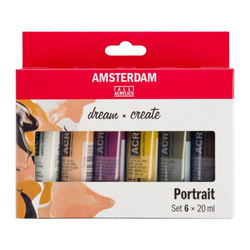 Zestaw farb akrylowych Portrait Amsterdam 6x20ml