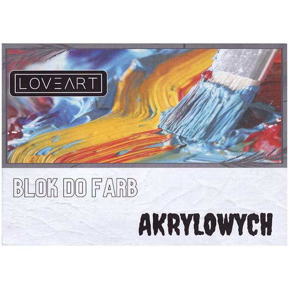 Blok do farb akrylowych Loveart 230g - format A3