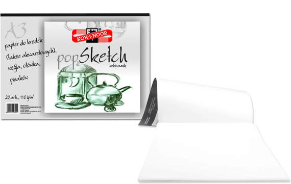 Blok szkicownik Pop Sketch Koh-I-Noor 100 g - A3, 20 arkuszy