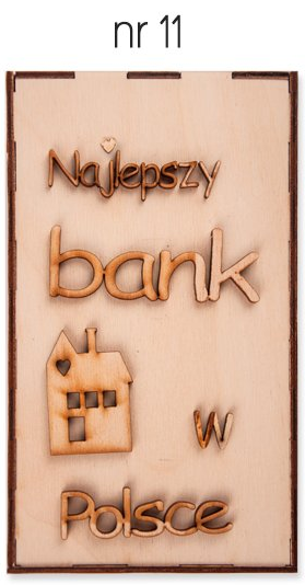Drewniana Skarbonka wz. 11 Najlepszy bank w Polsce Decor