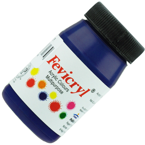 Farba akrylowa 50 ml do tkanin i drewna Fevicryl - 23 ultramarine blue - ultramaryna