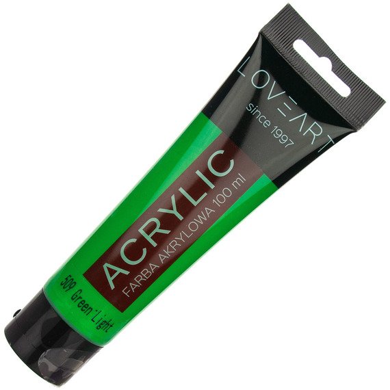Farba akrylowa LOVEART 100ml - green light 509 - jasnozielona