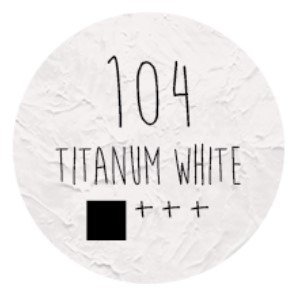 Farba akrylowa LOVEART 75ml - titanium white 104 - biel tytanowa