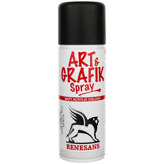 Farba akrylowa spray 200ml Renesans Matt Art&Grafik, czarna