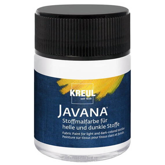 Farba do tkanin jasnych i ciemnych - Biała 50ml