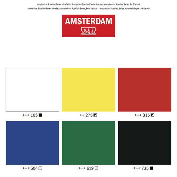 Farby akrylowe Amsterdam 6 szt. 20ml