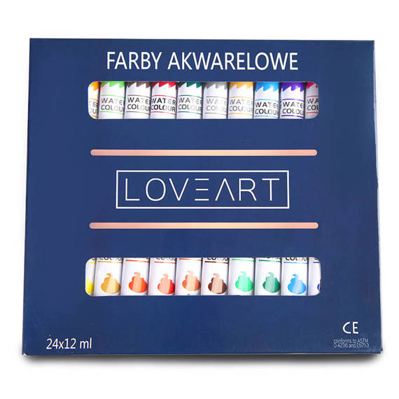 Farby akwarelowe LOVEART 24x12ml