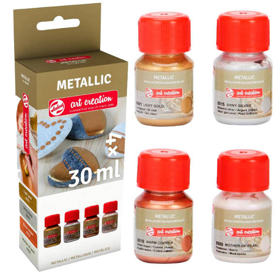 Farby metaliczne Basic - Zestaw Talens 4x30ml Art Creation