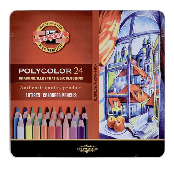 Kredki artystyczne Polycolor Koh-I-Noor, 24 kolory