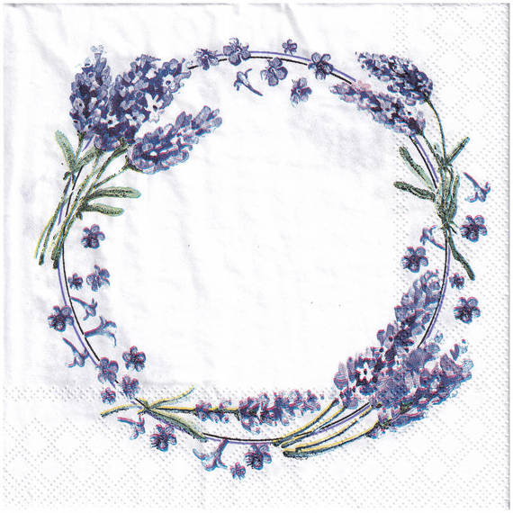 Serwetka 33x33cm -  Lavender wreath