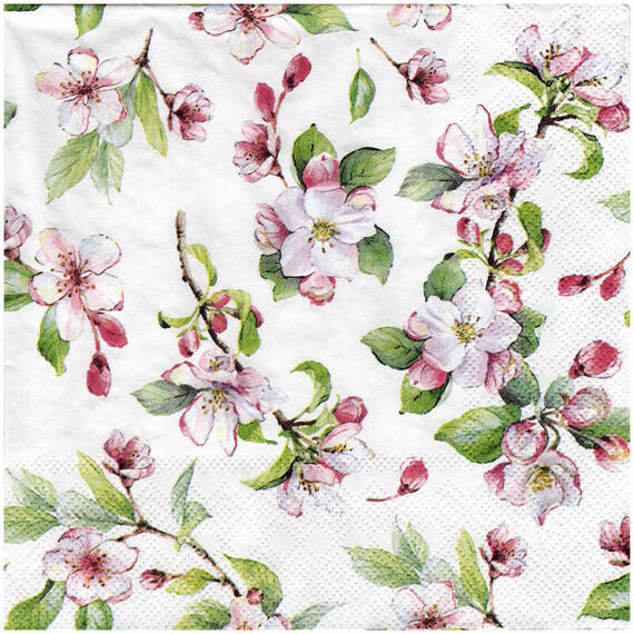 Serwetka 33x33cm - Spring Blossom white