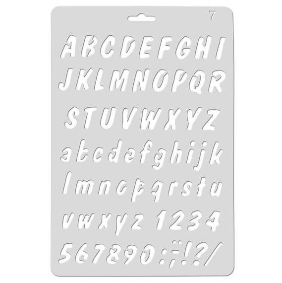 Szablon plastikowy A4 - alfabet i cyfry nr 07 Koh-I-Noor