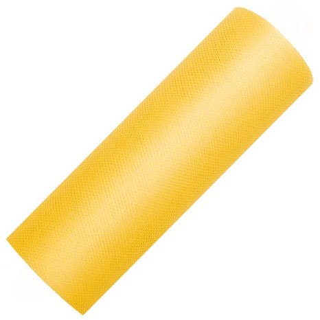 Tiul dekoracyjny na rolce - 15cm / 9m 009 żółty