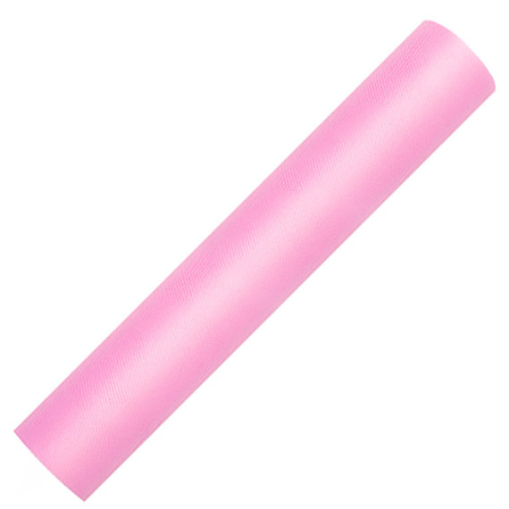 Tiul dekoracyjny na rolce 30cm 9m - 081 pink