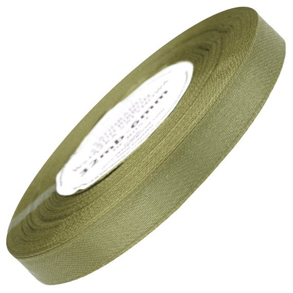 Wstążka satynowa khaki 12mm - 32mb