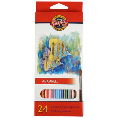 Zestaw 24 kredek akwarelowych Aquarell Koh-I-Noor